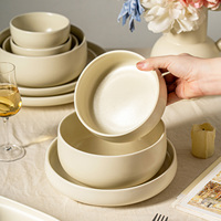 Nouvelle Assiette Creuse Ronde en Céramique – Vaisselle de Table Haut de Gamme pour la Maison