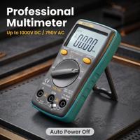Multimeter Digital AC/DC Voltmeter Ammeter 1000V DC 750V AC Pengukuran Layar Berlampu Latar Uji Kontinuitas Dioda Mati Otomatis Rendah