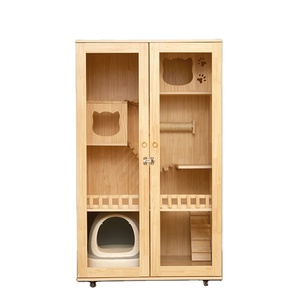 2022 New Design Custom Oversized Luxury Cat Cabinet Wooden Cat House