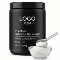 Nouvelle Formule OEM Personnalisée Sans Sucre : Nootropiques aux Champignons de Qualité Supérieure pour la Clarté Mentale, Créatine, Crinière de Lion, Antioxydant – Pour Adultes