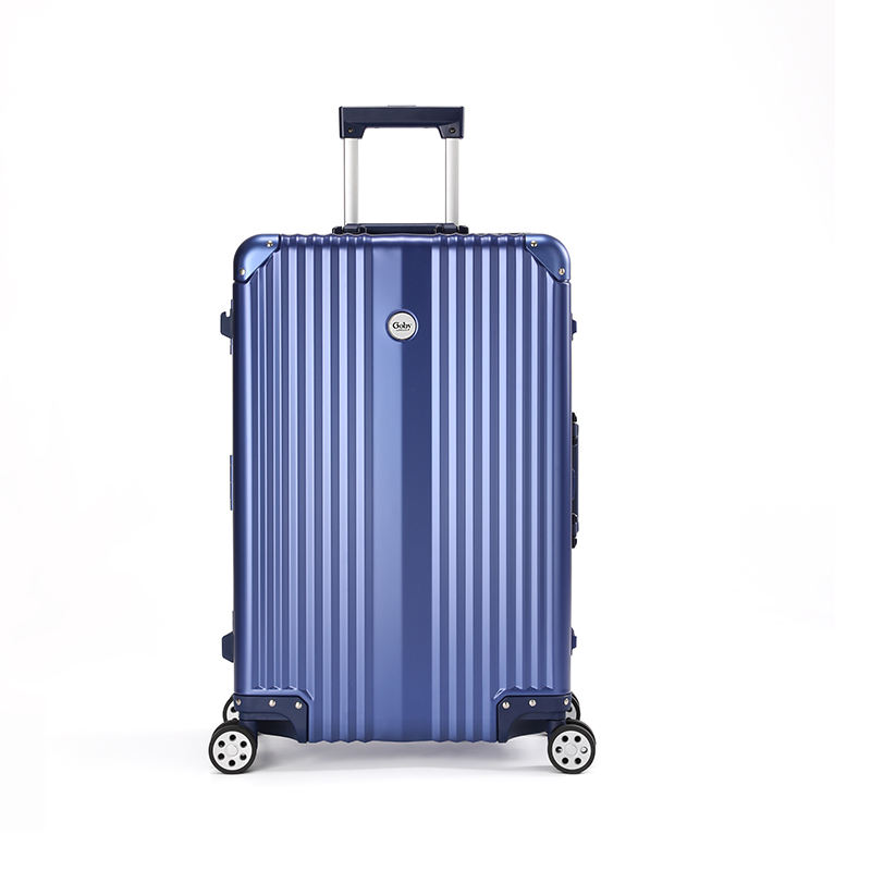 Aluminum Alloy Frame Blue Color Luxury Luggage Case 24 Inch