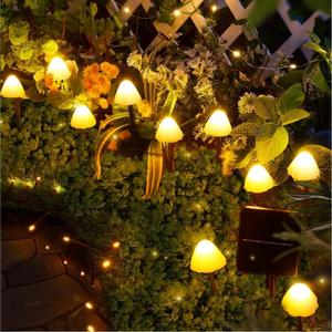 Guirlandes solaires TSINYE pour extérieur, blanc chaud, forme de champignon, étanches, 8 modes, lumières de chemin pour jardin, patio, cour - Product Image 3