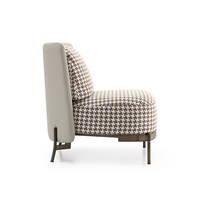Minimalisme chaise simple cadre en bois chaise en tissu avec pied en acier inoxydable fauteuil de luxe pour salon chambre à coucher