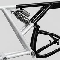 Cadre de vélo électrique 72V avec suspension centrale, déport de 190 mm, selle et suspension, en alliage d'aluminium, puissance 3000W, courant continu 750W