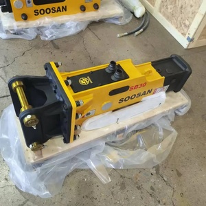 Brise-roche hydraulique SOOSAN de type boîte SB30, adapté aux mini-excavatrices et aux chargeuses compactes Bobcat, de bonne qualité pour les roches dures. - Product Image 4