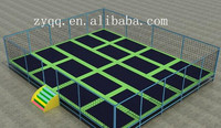 Equipo de juego suave para niños y adultos, trampolín rectangular para parque de atracciones, salto, gran Fitness, venta al por mayor