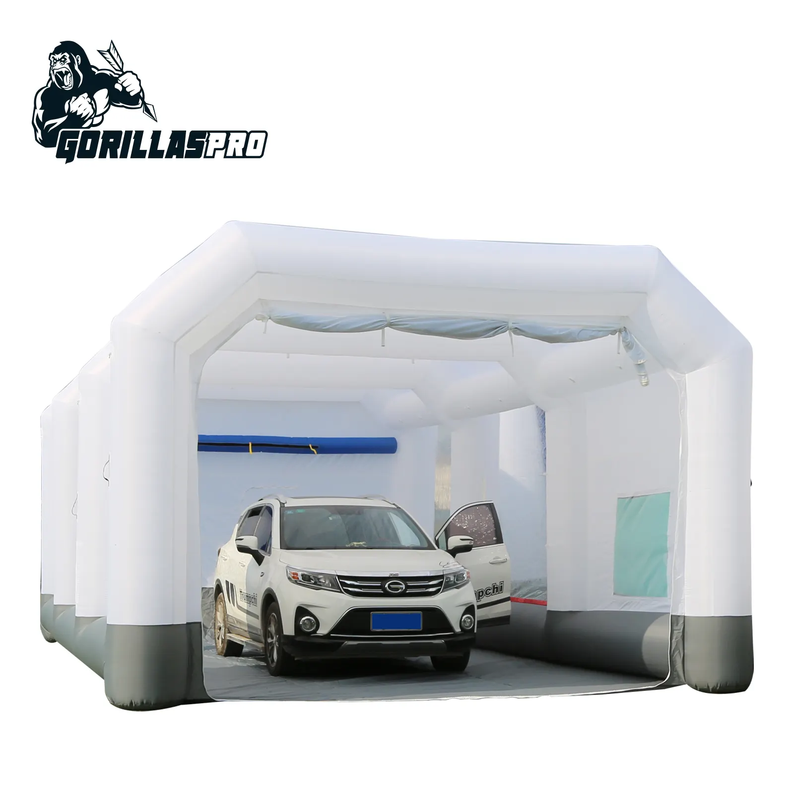 Cabine inflável para pintura de carros, 9x5x3.5m, inflável, personalizada, barata, para caminhão, Gorillaspro