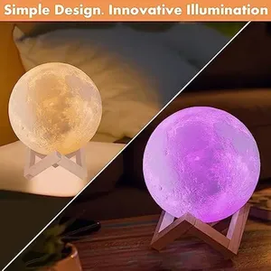 Lampada da tavolo galleggiante magnetica luce luna notturna luce luce 3D - Product Image 5