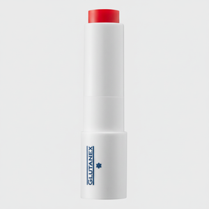 Baume à lèvres teinté Glutanex Lip Glow Balm Scarlet, sans parfum, sans cruauté, anti-pigmentation, concentré, éclatant, lumineux. - Product Image 2