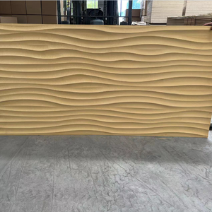 Tấm Mdf Trang Trí Tường Sóng 3d Chạm Khắc Gỗ Mdf Bán Trực Tiếp Từ Nhà Máy Tấm Mdf - Product Image 5