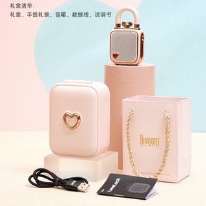 Divoom <b>Mini</b> <b>Bluetooth</b> <b>Speaker</b> Pink LoveLock Rechargeable Portable <b>Speaker</b> For Music On The Go - Product Image 5