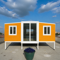 Maison préfabriquée modulaire en acier de 20 pieds ou 40 pieds, portable, avec intérieur respirant et résistant au feu, extensible et pliable, type conteneur