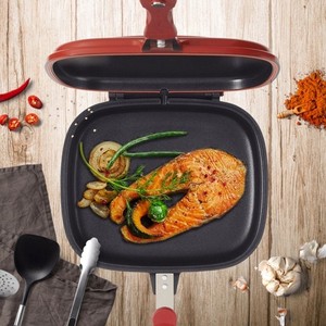 Sartén para hornear bistec de doble cara, herramienta de cocina antiadherente para barbacoa, utensilios de cocina estables, duraderos y fiables adecuados para el hogar al aire libre - Product Image 4