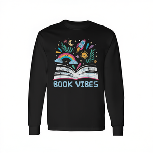 T-shirt a maniche lunghe Book Vibes Bookworm Reading - Product Image 2