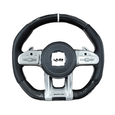 Wood Texture Car Steering Wheel for Mercedes Benz Vito W447 W222 W213 v s Class S580 maybach Interior Parts Upgrade Kit