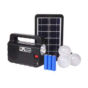 Kit solaire portable professionnel pour le camping avec panneau solaire, chargeur, lumière, radio, boîte de réseau, système d'énergie de stockage domestique - Product Image 1