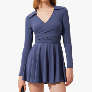 Conjunto Deportivo de Dos Piezas Anti-Exposición para Mujer: Top Transpirable de Manga Larga para Tenis, Running y Yoga con Sensación de Segunda Piel - Product Image 2