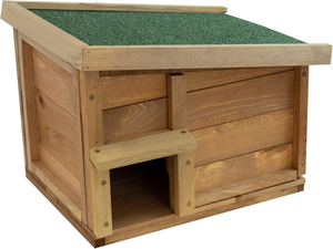 Casa riccio in legno moderna all'aperto gabbia per animali piccoli animali ibernazione rifugio e stazione di alimentazione - Product Image 6