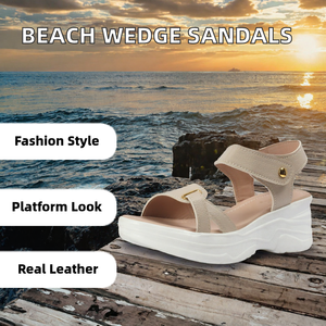 Sandales compensées à plateforme pour femmes, à semelle épaisse et talon haut, nouvelle collection 2025, polyvalentes pour l'hiver et l'été, chaussures de plage - Product Image 2