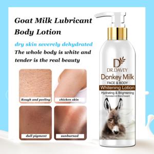 DR.DAVEY Lotion éclaircissante pour le visage et le corps au <span class=keywords><strong>lait</strong></span> <span class=keywords><strong>d</strong></span>'ânesse pour les soins quotidiens de la peau, bonne qualité, 300 ml, marque privée - Product Image 5