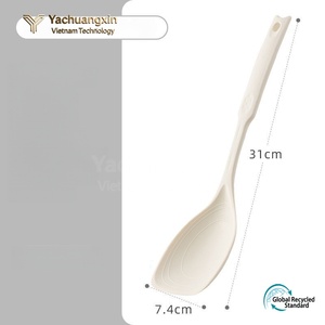 Plastic Serving Spoons Set of 3 Colors Eco-Friendly PP Material Dinnerware - Product Image 2