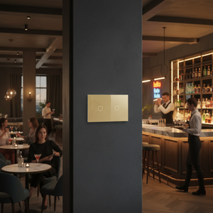 CNSKOU Desain Baru AS AU Mewah Modern Kaca Tempered Alexa dan Google 2 <span class=keywords><strong>Gang</strong></span> Smart Home Automation Wifi Touch Light Wall <span class=keywords><strong>Switch</strong></span> - Product Image 1