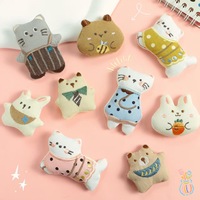 Nouvelle Poupée en Peluche Chat Lapin de Dessin Animé, Accessoire pour Cheveux, Breloque de Sac, Décoration de Vêtements et Chaussettes, Fournitures d'Artisanat, en Fourrure de Lapin et Velours Bulle