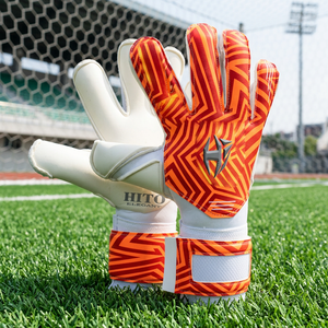 Custom Leather Goalkeeper Gloves Backhand Sublimation Print Front Palm Contact Latex Finger & Thumb Protection High Quality - Product Image 2