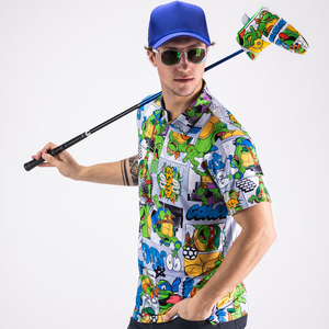 Haute qualité 88% Polyester 12% Spandex vêtements de golf sérigraphié personnalisé en gros logo brodé plaine Golf coupe sèche polos - Product Image 1