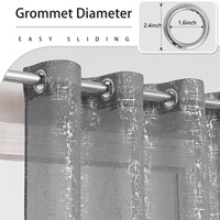 Voilages décoratifs Easy Care Polylux imprimés argentés, filtrant la lumière, sur mesure, faible MOQ