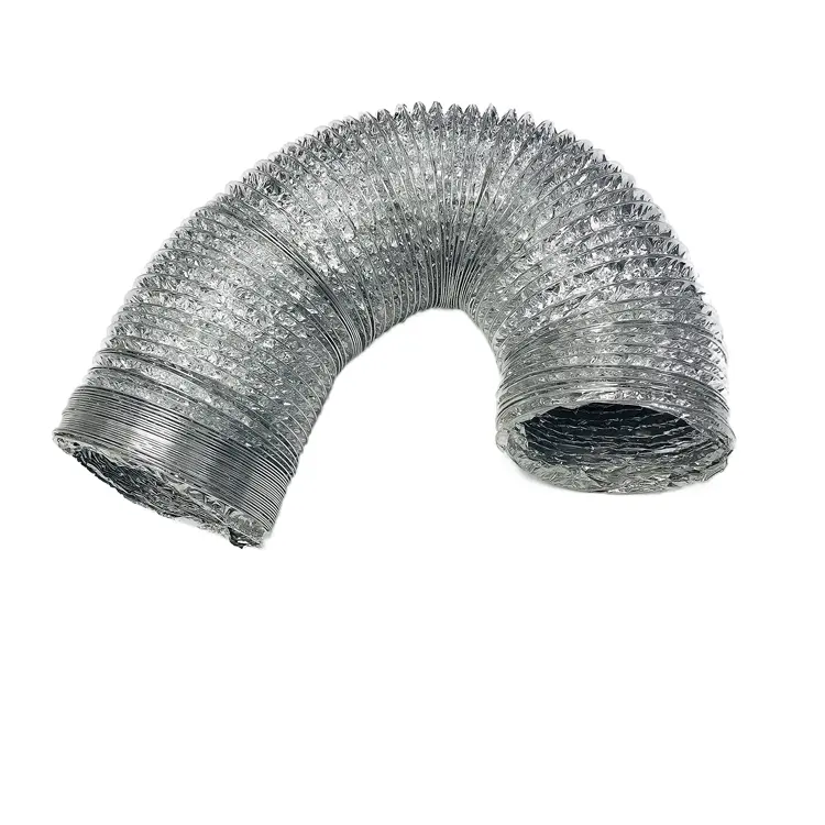 Sistema di condizionamento dell'aria tubo di ventilazione tubo flessibile in alluminio tubo flessibile in foglio di alluminio Alu Flex. Condotto
