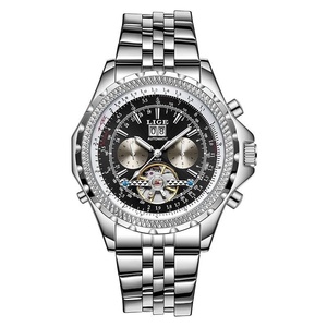 Men's Skeleton Tourbillon Automatic Watch Stainless Steel Band Full Calendar 30M Waterproof Luminous Sporty Casual Watch - Product Image 2