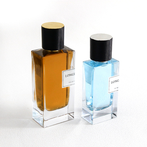 Botella de Perfume Ecológica Reciclable con Pulverizador, Forma Cuadrada Irregular, 30ml 50ml 100ml, con Tapa Negra - Product Image 3