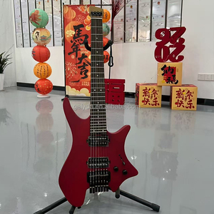 Guitare électrique sans tête à 7 cordes personnalisée en usine - corps en peuplier, touche en palissandre, avec sacs et sangle de guitare - Product Image 2