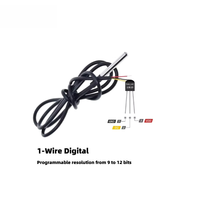 Sensor Suhu Xinshiheng dengan Kabel Tahan Air yang Dapat Disesuaikan, Akurasi 0.1C, Rentang -55-+125
