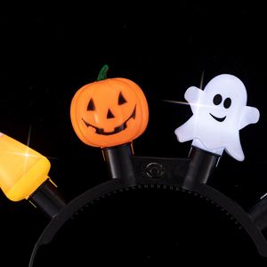 Serre-tête d'Halloween en plastique étanche avec lumière LED, motif citrouille maléfique, pour décoration de fête, vente en gros, pour usage extérieur - Product Image 4