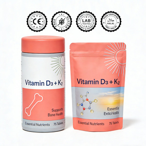 Cápsulas de Vitamina D K2 de Alta Pureza, Formulaciones Personalizadas D3 K2, Fabricación de Marca Privada OEM, COA, GMP, ISO, Certificación Orgánica - Product Image 1
