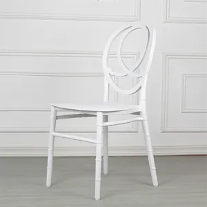 JJ230108 Luckygoods, оптовая продажа, белые пластиковые свадебные стулья из полипропилена, пластиковые садовые кресла для свадебного домашнего декора