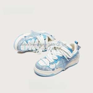 High Quality Genuine Leather <b>Waterproof</b> Breathable Casual <b>Sneakers</b> Non-Slip Thick Sole Men's Women's Skateboard Shoes Spring - Product Image 3