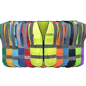 High Visibility Security Motorcycle Reflective Safety Vest Safe Working Clothes Sanitation Workers Clothes For Road Construction