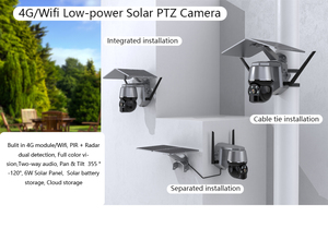 Wholesale Custom Outdoor Solar Ptz Camera Intelligent Energy Powered <strong>Alert</strong> <strong>Wifi</strong> 4g Solar <strong>Security</strong> Camera With Sim Card Cctv Ptz - Product Image 6