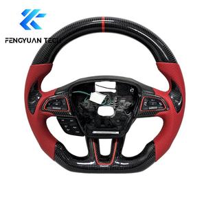 Volante Deportivo Personalizado de Cuero, LED, Alcántara y Fibra de Carbono Forjada para Ford Kuga, Escape <span class=keywords><strong>St</strong></span> Line Mk3, Mk2.5, Mk2, <span class=keywords><strong>Seat</strong></span> <span class=keywords><strong>Leon</strong></span> <span class=keywords><strong>2022</strong></span> - Product Image 3