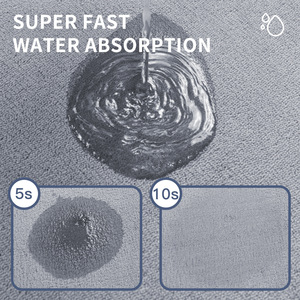 Alfombra de baño rectangular de algodón de alta densidad, gruesa, de color sólido, absorbente y antideslizante para baño, inodoro y entrada. - Product Image 2