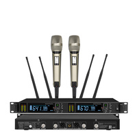 Microphone sans fil doré de bonne qualité P840A TURE DIVERSITY 640-690MHz à double canal UHF Xlr