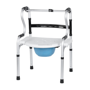 BQ804C Aluminum Folding 5 in 1 Bathroom Toilet <strong>Chair</strong> <strong>Mobility</strong> &amp; Aid Commode Walker with Seat - Product Image 6