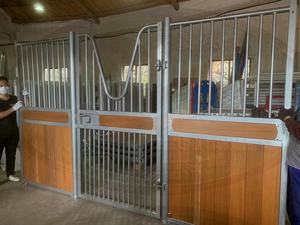 Panel stabil kuda lapis bubuk mewah Modular aman stabil untuk klub penunggang kuda luar ruangan - Product Image 3