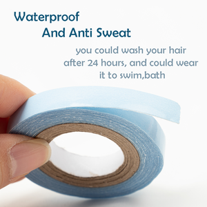 Rollo de cinta adhesiva azul de 36 yardas (1.9/2.54 cm) para pelucas con encaje frontal y extensiones de cabello con cinta adhesiva - Product Image 3
