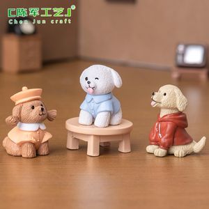 Paisaje dibujos animados moda pequeño perro <span class=keywords><strong>casa</strong></span> <span class=keywords><strong>de</strong></span> <span class=keywords><strong>muñecas</strong></span> DIY decoraciones bolsa ciega accesorios coche pequeños adornos - Product Image 5