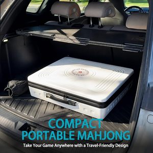 Portable Automatic Mahjong <b>Table</b> Suitcase Stylewith Handle 4-Player <b>Folding</b> Machine With Tiles for Home Travel Portable Automati - Product Image 2