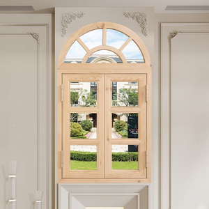<span class=keywords><strong>Finestra</strong></span> ad Arco in Pino Naturale Massiccio, <span class=keywords><strong>Finestra</strong></span> a Doppio Battente con 6 Griglie, Dimensioni Personalizzabili - Product Image 3
